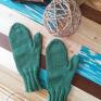 wełniane rękawiczki merynoski - zielony wełna