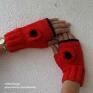 różowe rękawiczki mitenki II zima