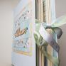 niebieskie album interaktywny hidden hinge scrapbooking na pamiątka