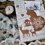 dom ⛄❄️magiczna album / dziennik na zdjęcia i scrapbooking albumy jeleń zima