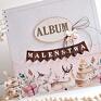 chrzest scrapbooking albumy album maleństwa różowy/25x25cm pamiątka