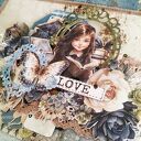 Niebieski Album w Pudełku dla Dziewczynki - Ręcznie Robiona Pamiątka na Lata