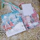Album na zdjęcia i zimowe zapiski - ręcznie robiony scrapbooking 14x12 cm