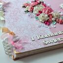 ręcznie robione scrapbooking albumy album na komunię dla dziewczynki