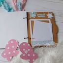 Album na zdjęcia i zimowe zapiski - ręcznie robiony scrapbooking 14x12 cm