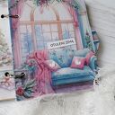 Album na zdjęcia i zimowe zapiski - ręcznie robiony scrapbooking 14x12 cm