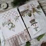 zielone scrapbooking albumy magiczna zima/ album dziennik na zdjęcia i zapiski / domek bałwanek