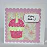 Wrzosowisko Fajnej Babce - scrapbooking kartki cupcake