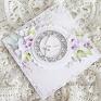 Vairatka Handmade delikatna z okazji chrztu świętego dziewczynki. Ozdobiona scrapbooking chrzciny kartka na chrzest