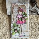 Kartka na urodziny i imieniny dla dziewczynki - ręcznie robiona scrapbooking 3D