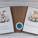 Zestaw 4 kartek wielkanocnych z życzeniami „Pastelowy”