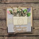 Karka urodzinowa aparat uniwersalna suszone kwiaty