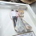 Wyjątkowy prezent na rocznicę ślubu - ramka 3d z miejscem na banknoty i podświetleniem LED