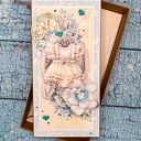 Kartka na chrest w pudełku - Błękity w stylu vintage