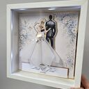 Personalizowana ramka ślubna 3D z miejscem na gotówkę