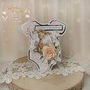 Kartka body na chrzest, roczek, narodziny "CuteBabyGirl" GOTOWA