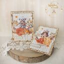 Kobieca kartka urodzinowa z motywem jesieni "Autumn 2" GOTOWA