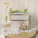 Exploding box chrzest, roczek, narodziny, prezent "PeachBaby" GOTOWY