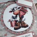 Kartka na walentynki z byczkiem, nietypowy napis