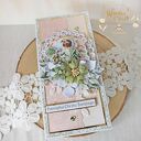 Kartka, pamiątka na chrzest, roczek, narodziny "PeachBabyGirl" GOTOWY