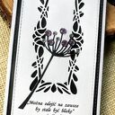Kartka kondolencyjna scrapbooking z białą kopertą - ręczne wykonanie