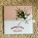 Kartka ślubna z bukietem kwiatów - ręcznie robiona scrapbooking