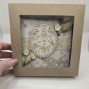 kartka urodzinowa na roczek dla dziecka z suszonymi kwiatami