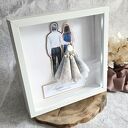 Wyjątkowy prezent na rocznicę ślubu - ramka 3d z miejscem na banknoty i podświetleniem LED