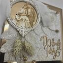 Kartka ślubna boho rustykalna suszone kwiaty elegancka