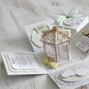 zielone scrapbooking kartki pudełko - kartka na ślub