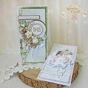 Kartka na Pierwszą Komunię „White Roses 4” w pudełku z okienkiem