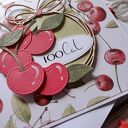 Wiśniowy Sad suvenir - ręcznie robiona kartka scrapbooking