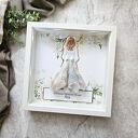 Ramka 3D na Pierwszą Komunię Świętą z podświetleniem LED - personalizowana i z miejscem na banknoty