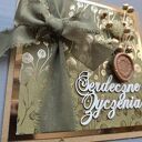 Kartka urodzinowa boho rustykalna kokarda 2