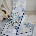 Kartka w pudełku „Szafirowe Gody” - 45 lat razem, dedykacja i życzenia