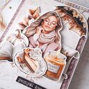 kartka dla przyjaciółki scrapbooking kartki pomarańczowe urodzinowa z napisem pomyśl