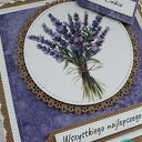 Kartka urodzinowa (lub na inną okazję) z bukietem lawendy