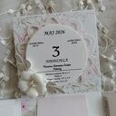 Exploding box różowy - podziękowanie dla Chrzestnych