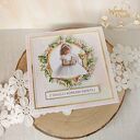 Kartka komunijna do koperty, Pamiątka Komunii, prezent "RoseWine4" GOTOWA