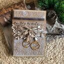 Kartka bożonarodzeniowa handmade w stylu eco z efektem 3D
