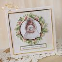 Kartka komunijna do koperty, Pamiątka Komunii, prezent "RoseWine3" GOTOWA