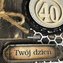 Męska kartka w pudełku - 40-stka, personalizowana pamiątka