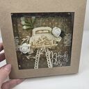 Kartka ślubna rustykalna z suszonymi kwaitami