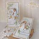 Kartka komunijna pamiątka pierwszej komunii świętej "Beige Story" GOTOWA