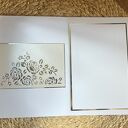 Kartka ślubna w bieli z elementem srebra - rękodzieło scrapbooking z kieszonką