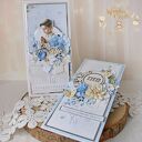 Kartka komunijna pamiątka pierwszej komunii świętej "Sapphire2" GOTOWA