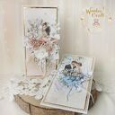 Romantyczna kartka ślubna, pamiątka ślubu ręcznie robiona Hydrangea3" GOTOWA