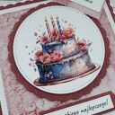 Kartka urodzinowa z tortem 2, dla kobiety