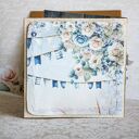 Kartka urodzinowa w stylu scrapbooking "Rośnij szczęśliwie" - bogato zdobiona dla dziewczynki