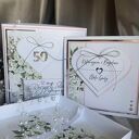 Rocznica ślubu! 50 lat! Kartka z kopertą w pudełku